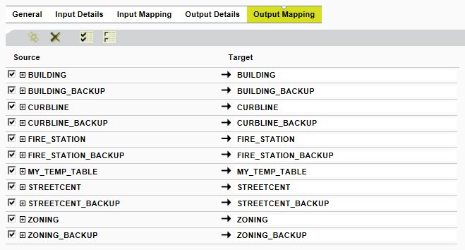 An example of an Output Mapping window